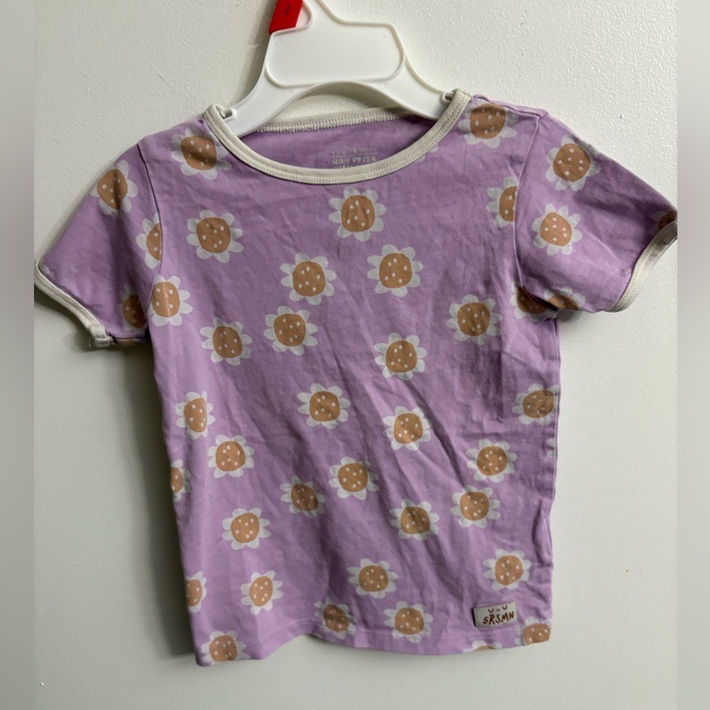 Souris Mini Purple Floral Kids Shirt 18-24 months